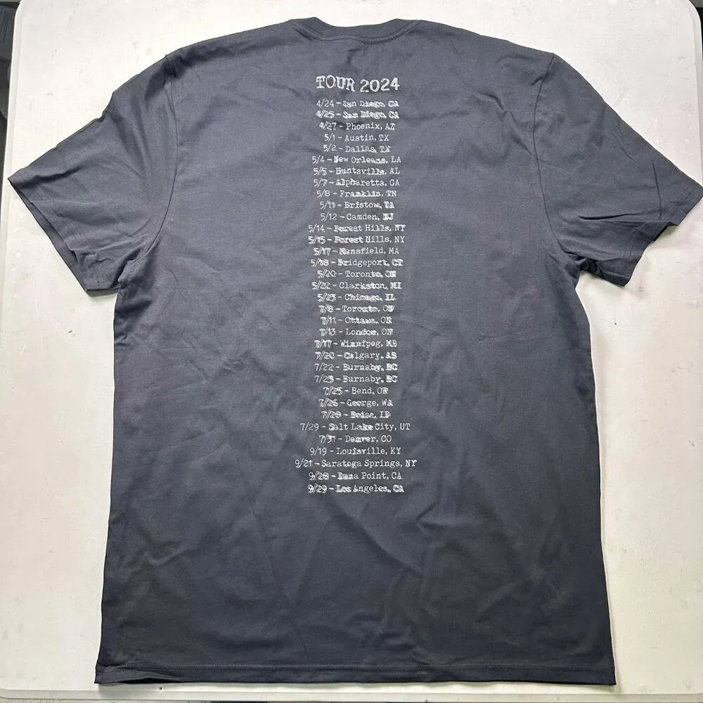 Neil Young 2024 Love Earth Tour T-Shirt Dateback Official Concert Merch